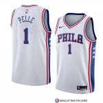 Maillot Philadelphia 76ers Norvel Pelle Association 2017-18 Blanc