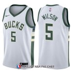 Maillot Milwaukee Bucks D.j. Wilson Swingman Association 5 2017-18 Blanc