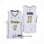 Maillot Brooklyn Nets Kyrie Irving No 11 Christmas Blanc