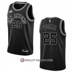 Maillot San Antonio Spurs Jakob Poeltl NO 25 Classic 2022-23 Noir