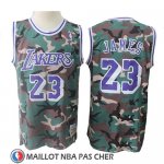 Maillot Los Angeles Lakers Lebron James Camouflage Vert