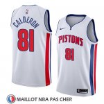 Maillot Detroit Pistons Jose Calderon No 81 Association 2018 Blanc