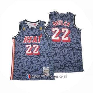 Maillot Miami Heat Jimmy Butler NO 22 Mitchell & Ness 2019-20 Gris