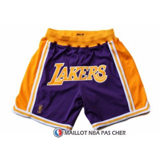 Short Los Angeles Lakers Jaune Volet
