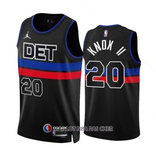 Maillot Detroit Pistons Kevin Knox Ii NO 20 Statement 2022-23 Noir