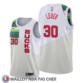 Maillot Milwaukee Bucks Jon Leuer Earned Blanc