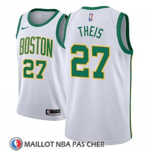 Maillot Boston Celtics Daniel Theis No 27 Ciudad 2018-19 Blanc