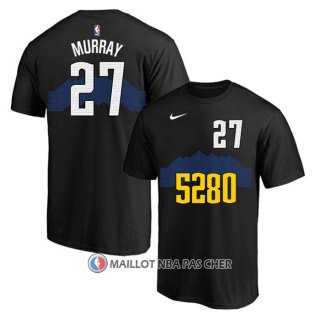 Maillot Manche Courte Denver Nuggets Jamal Murray Ville 2023-24 Noir