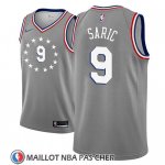 Maillot Philadelphia 76ers Dario Saric No 9 Ciudad 2018-19 Gris