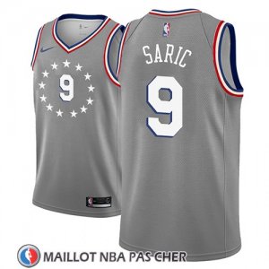 Maillot Philadelphia 76ers Dario Saric No 9 Ciudad 2018-19 Gris