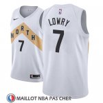 Maillot Tornto Raptors Kyle Lowry No 7 Ciudad 2018 Blanc