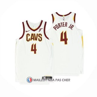 Maillot Cleveland Cavaliers Kevin Porter JR. NO 4 Association Authentique Blanc