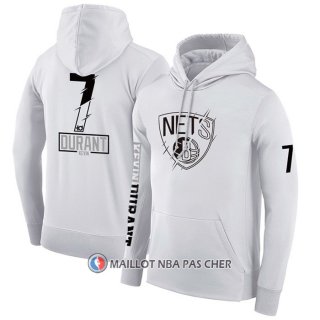 Veste a Capuche Brooklyn Nets Kevin Durant Blanc