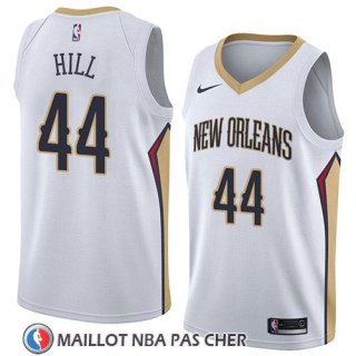 Maillot New Orleans Pelicans Solomon Hill No 44 Association 2018 Blanc