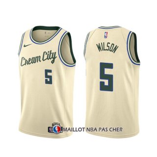 Maillot Milwaukee Bucks D.j. Wilson Ville 2019-20 Crema