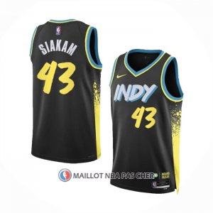 Maillot Indiana Pacers Pascal Siakam NO 43 Ville 2023-24 Noir
