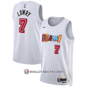 Maillot Miami Heat Kyle Lowry NO 7 Ville 2022-23 Blanc