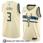 Maillot Milwaukee Bucks Jason Terry No 3 Ciudad 2018 Crema