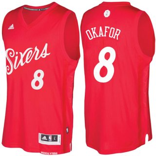 Maillot Navidad 2016 Jahlil Okafor 76ers 8 Rouge