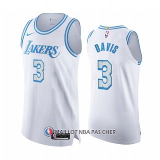 Maillot Los Angeles Lakers Anthony Davis NO 3 Ville Authentique 2020-21 Blanc