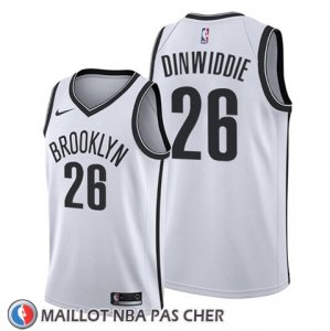 Maillot Brooklyn Nets Spencer Dinwiddie Association Edition Blanc