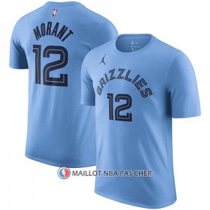 Maillot Manche Courte Memphis Grizzlies Ja Morant Statement Bleu