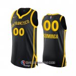 Maillot Golden State Warriors Jonathan Kuminga NO 00 Ville Authentique 2023-24 Noir