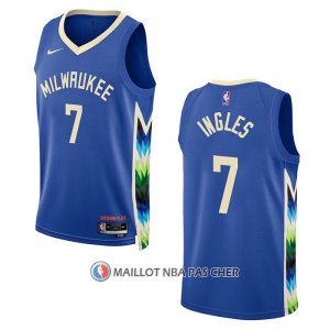 Maillot Milwaukee Bucks Joe Ingles NO 7 Ville 2022-23 Bleu