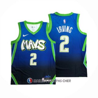 Maillot Dallas Mavericks Kyrie Irving NO 2 Ville Bleu