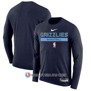 Maillot Manches Longues Memphis Grizzlies Practice Performance 2022-23 Bleu