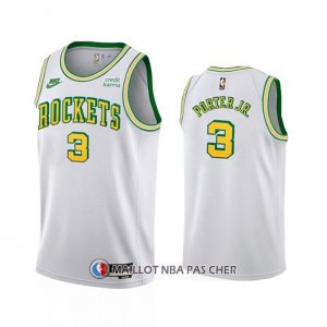 Maillot Houston Rockets Kevin Porter JR. NO 3 Classic 2022-23 Blanc