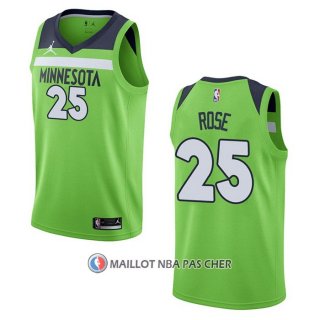 Maillot Minnesota Timberwolves Derrick Rose NO 25 Statement 2020-21 Vert