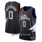 Maillot Los Angeles Clippers Russell Westbrook NO 0 Statement 2022-23 Noir