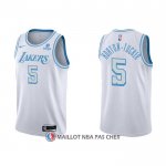 Maillot Los Angeles Lakers Talen Horton-tucker NO 5 Ville 2021-22 Blanc