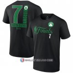 Maillot Manche Courte Boston Celtics Jaylen Brown 2024 NBA Finals Inbound Pass Noir