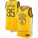 Maillot Golden State Warriors Kevin Durant NO 35 Earned Jaune