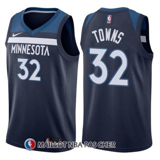 Maillot Minnesota Timberwolves Karl Anthony 32 Towns 2017-18 Bleu