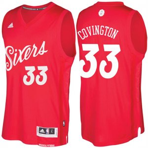 Maillot Navidad 2016 76ers Robert Covington 33 Rouge