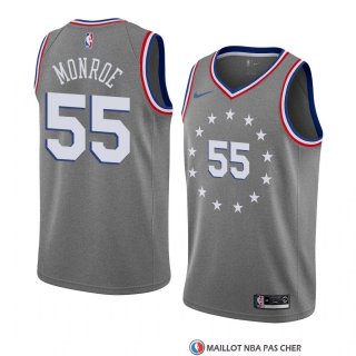 Maillot Philadelphia 76ers Greg Monroe Ville 2018-19 Gris