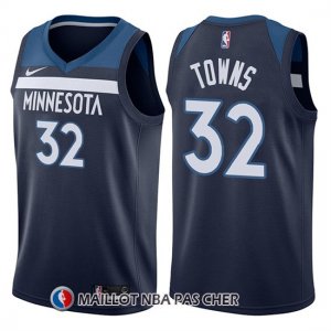 Maillot Minnesota Timberwolves Karl Anthony 32 Towns 2017-18 Bleu
