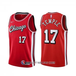 Maillot Chicago Bulls Garrett Temple NO 17 Ville 2021-22 Rouge