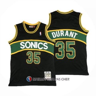 Maillot Seattle Supersonics Kevin Durant NO 35 Mitchell & Ness 2007-08 Noir