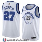 Maillot Golden State Warriors Zaza Pachulia No 27 Hardwood Classic 2018 Blanc