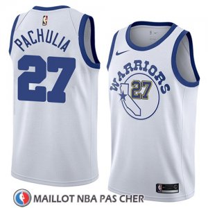 Maillot Golden State Warriors Zaza Pachulia No 27 Hardwood Classic 2018 Blanc