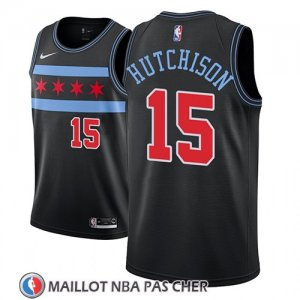 Maillot Chicago Bulls Chandler Hutchison Ciudad 2018-19 Noir
