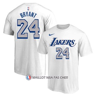 Maillot Manche Courte Los Angeles Lakers Kobe Bryant Blanc