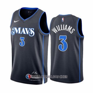 Maillot Dallas Mavericks Grant Williams NO 3 Ville 2023-24 Bleu