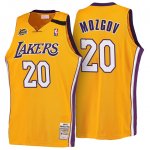 Maillot Retro 1999-00 Lakers Mozgov 20 Jaune