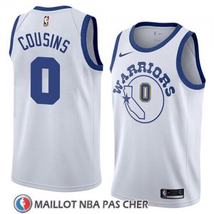 Maillot Golden State Warriors Demarcus Cousins No 0 Hardwood Classic 2018-19 Blanc
