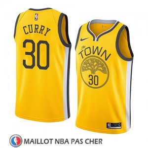 Maillot Golden State Warriors Stephen Curry Earned 2018-19 Jaune